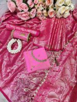 Kanchipuram Katan Saree Gift Package - Pink